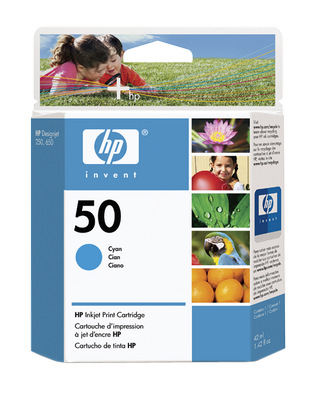 Obrzek - HP 50 Azurov inkoustov tiskov kazeta