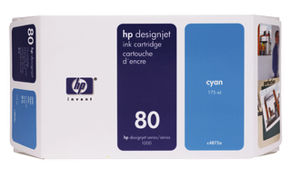 Obrzek - HP 80 Azurov inkoustov kazeta, 350ml