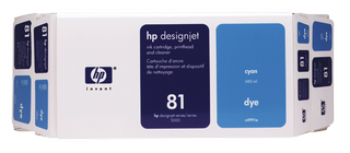 Obrzek - HP 81 Azurov sada Dye Value Packtiskov hlava ainkoustov kazeta, 680ml