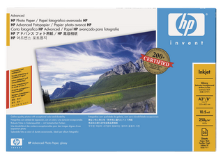 Obrzek - Zdokonalen leskl fotografick papr HP Advanced Glossy Photo Paper 250g/m?, A3+/330x483mm, 25list