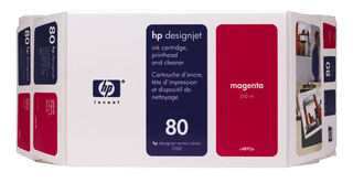 Obrzek - purpurov sada HP . 80 (tiskov hlava, isti tiskovch hlav a inkoustov kazeta, 350 ml)