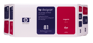 Obrzek - HP 81 Purpurov sada Dye Value Packtiskov hlava ainkoustov kazeta, 680ml
