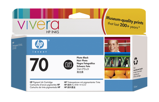 Obrzek - HP 70 Fotografick ern inkoustov kazeta, 130 ml, sinkoustem Vivera