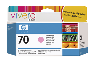 Obrzek - HP 70 Svtle purpurov inkoustov kazeta, 130 ml, sinkoustem Vivera