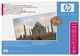 Obrzek - Leskl fotografick papr HP Premium Plus Gloss Photo Paper 286 g/m?, A3+/330 mm x 483 mm  25 list