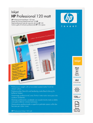 Obrzek - Matn papr HP Professional Inkjet Paper 120 Matt, 120g/m?, A4/210x297mm, 200list