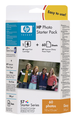 Obrzek - HP Photo Pack C6657A+CD+Premium Photo Paper 10x15