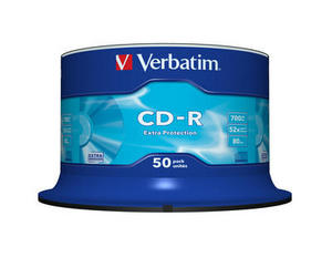 Obrázek - CD-R Verbatim,700MB,52x,EP 50-Spindle,43351,50pk