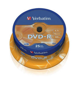 Obrzek - DVD-R Verbatim 4,7GB,16x,25-Spindle,43522,25pk