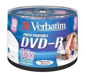 Obrzek - DVD-R Verbatim4,7GB,16x,50-Spindle Printable,43533